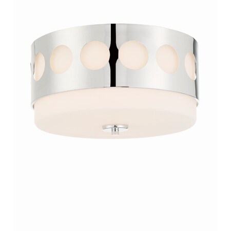 Crystorama Kirby 2 Light Polished Nickel Ceiling Mount KIR-B8100-PN